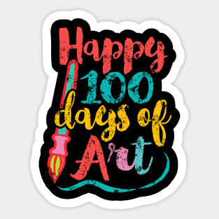 Art Teacher 100 Days of School - 100 Days of Art Sticker